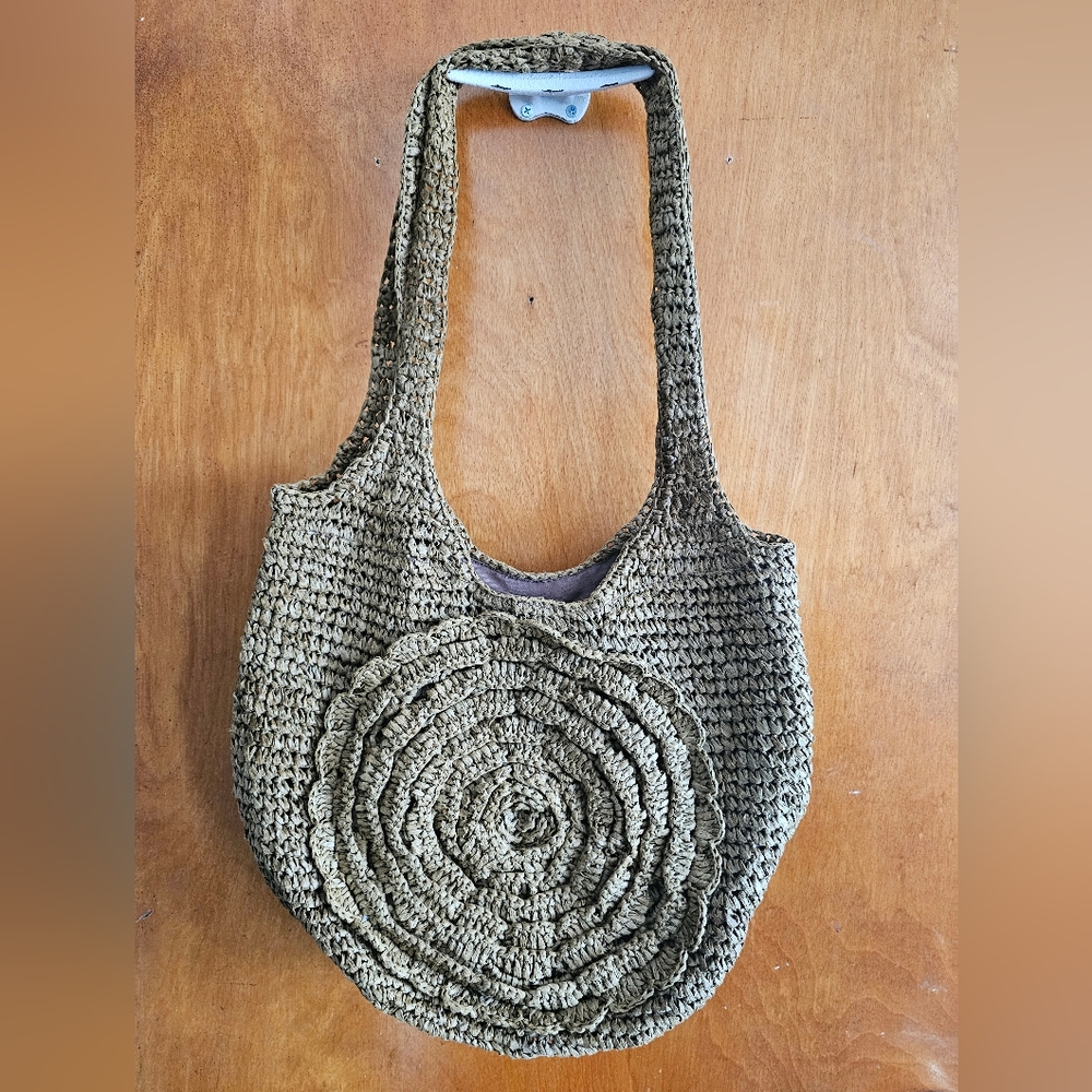 Old Navy Woven Large Boho Bag. Brown/khaki